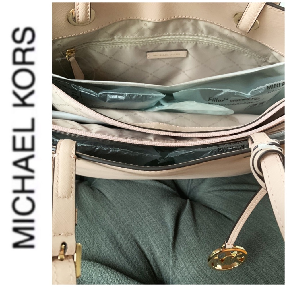 NWT authentic MK Walsh leather tote ballet - Picture 4 of 8